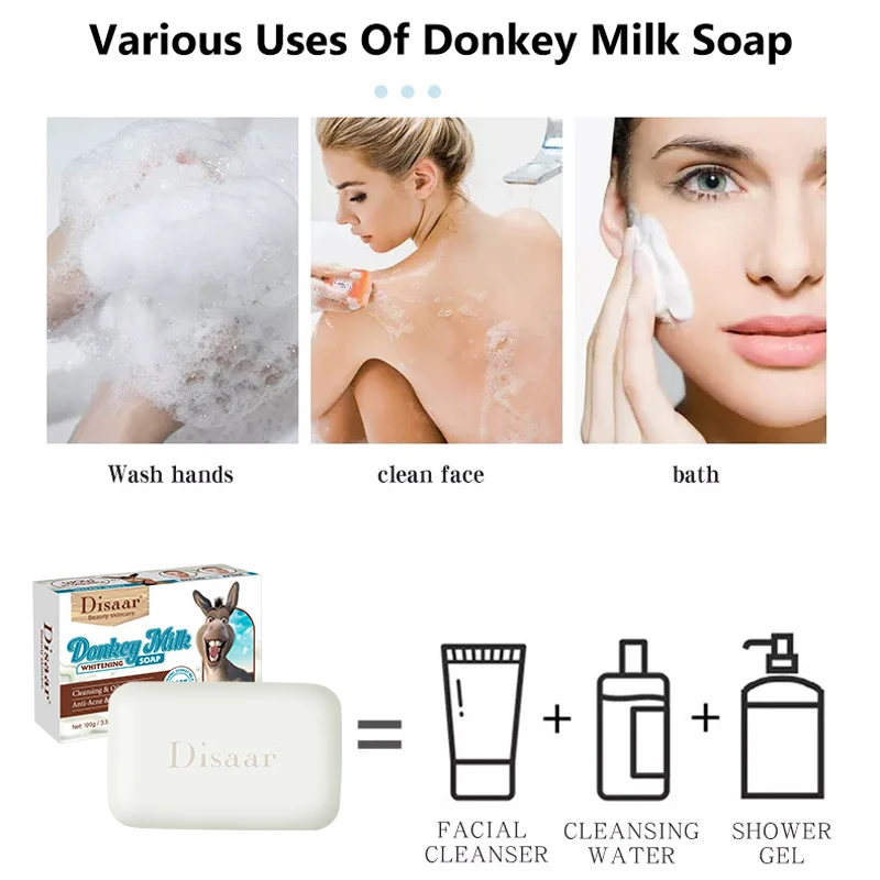 Donkey milk cleansing body cleansing soap moisturizing and exfoliating mite killing germicidal handmade soap bleaching cream