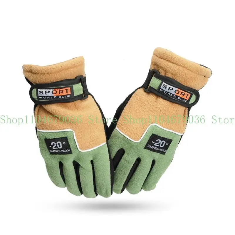 652F Adults Winter Thermal Warm Gloves Fleece Mittens for Men Women Snow Sports Ski Snowboard Motorcycle Driving Work