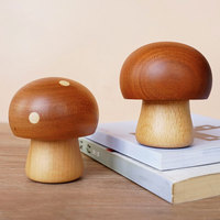 Wooden Mushroom Music Box Ornaments Home Decoration Crafts Christmas Holiday Birthday Gifts Children's Wooden Toys