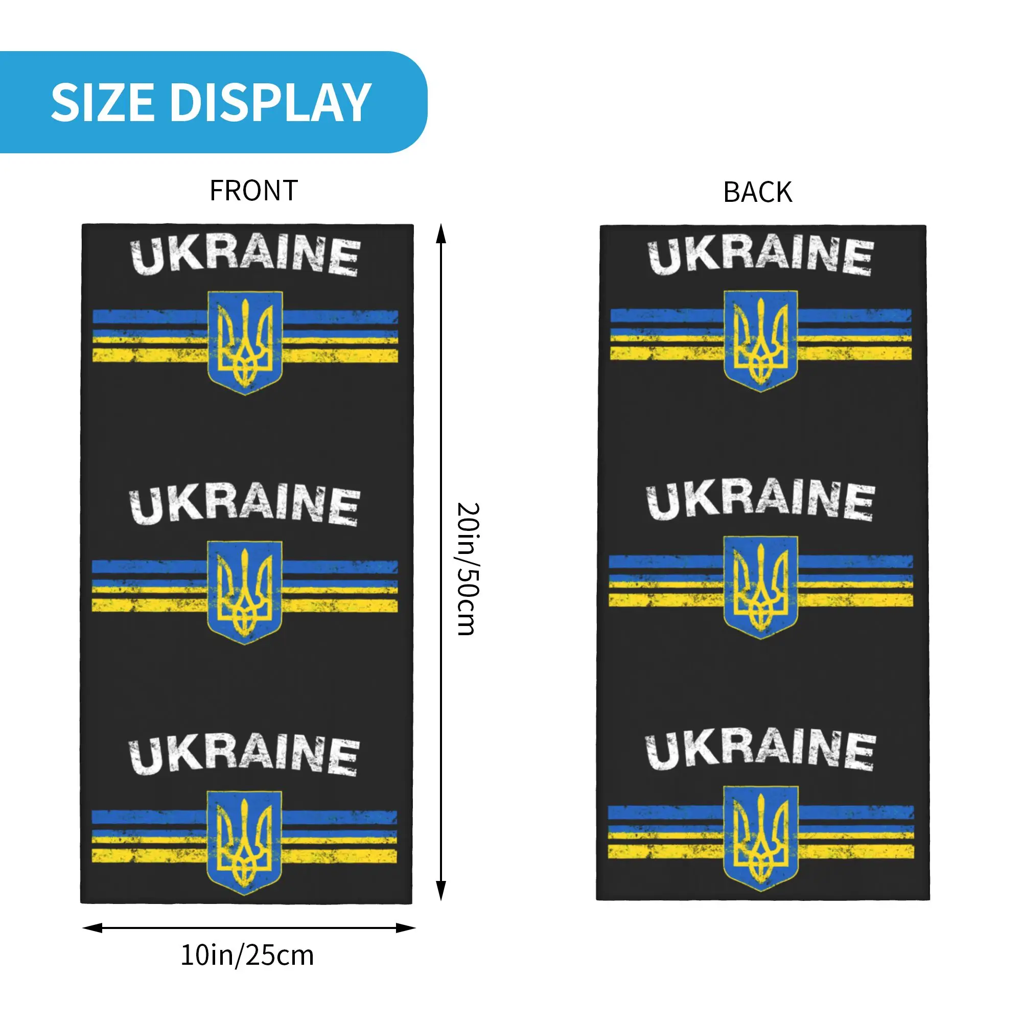 Coat of Arms Ukraine Ukrainian Flag Neck Gaiter Men Women Windproof Winter  Bandana Scarf for Ski