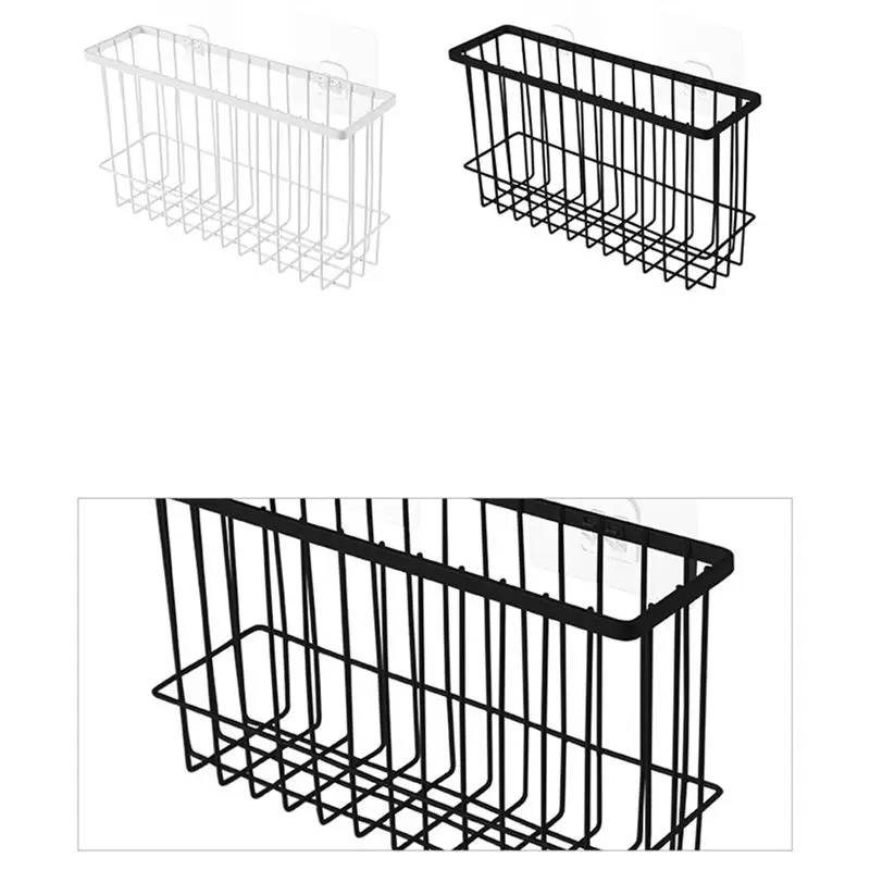 ABGH-Metal Decorative Storage Basket Grid Flower Pot Hanging Shelf Bathroom Accessories A
