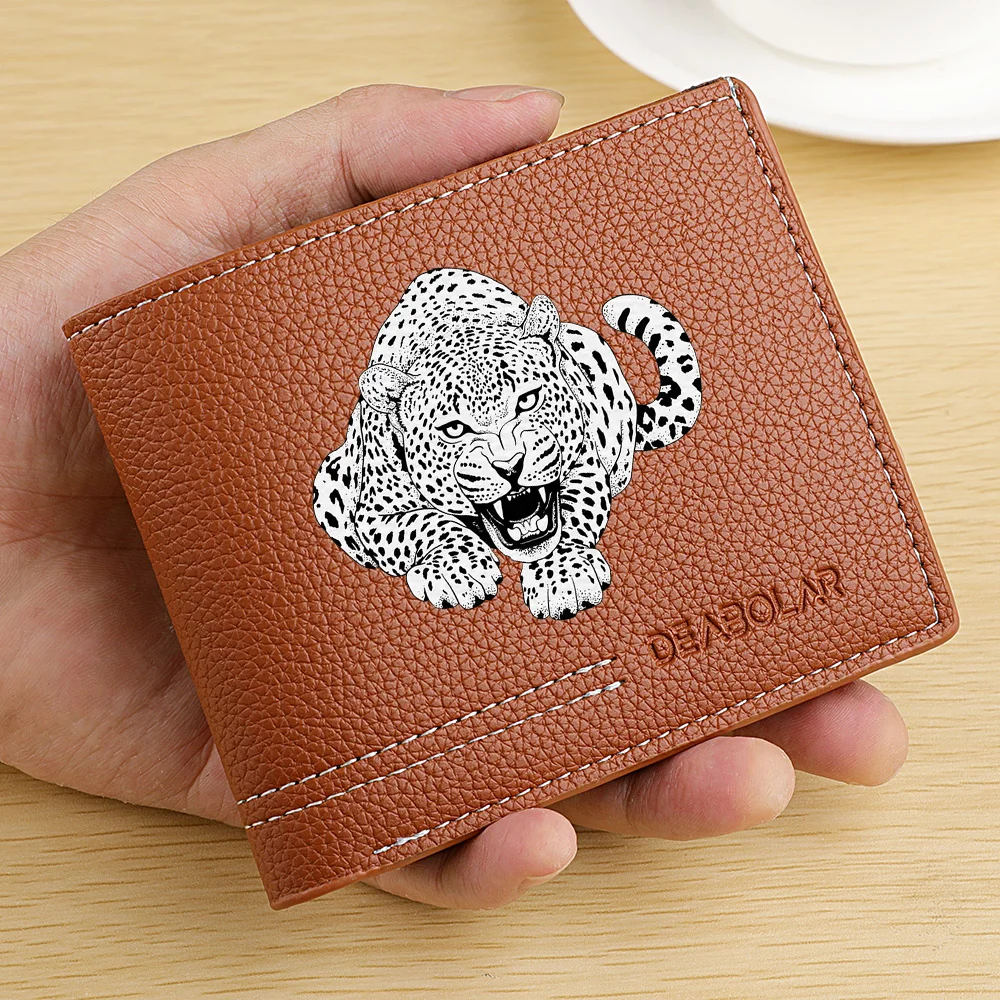 Men's High-Quality Casual Short PU Leather Wallet Double Fold Multi-Card Slot Business Casual Youth Wallet