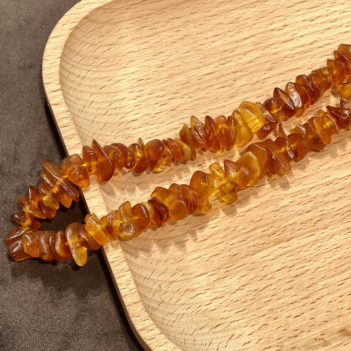 Natürliche Bernsteinperlen in unregelmäßiger Blütenform, 3 x 14 mm, für die Schmuckherstellung, DIY-Halskette, Ohrringe, Armband, Zubehör – Detail 2