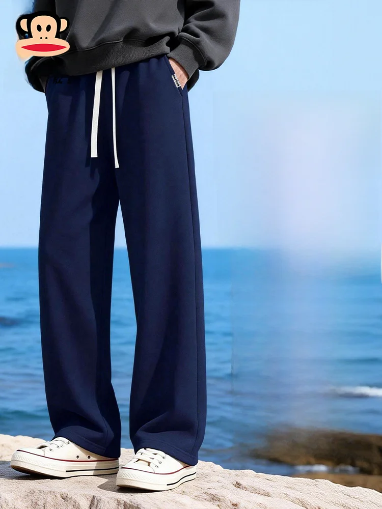 

Men's Casual Pants mid Waist Straight Leg Spor Wide Leg Blue Jeans American Sle Spring 2026 Casual Trousers