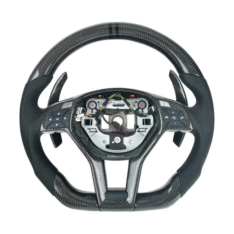 Customized 100% Real Carbon Fiber Steering Wheel For Mercedes Benz E C CLS W218 W212 W204 W207 Class