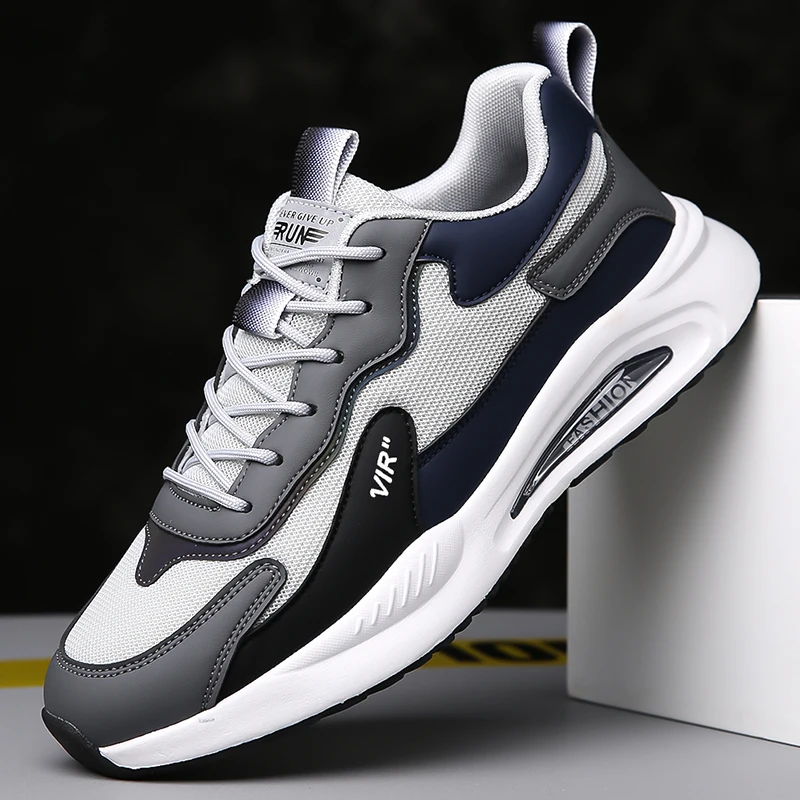 

Men's Autumn New Arrival Black Leather Shoes - Breathable Thick-Sole Stylish Sneakers, Casual & Sporty, Versatile & Lightweight