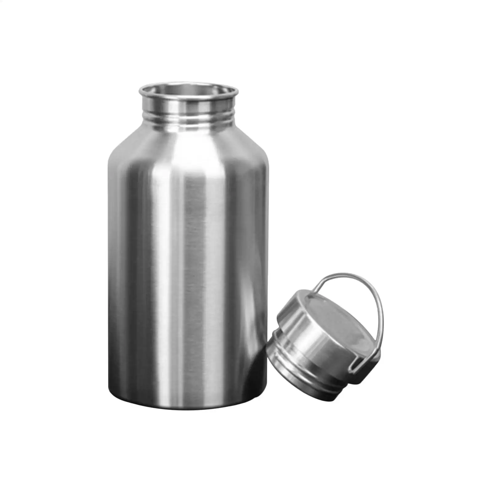 2l Stainless Steel  Water Bottle Leak-proof single Wall Large Capacity Wide Mouth Sports Water Bottles For Fishing  Travel