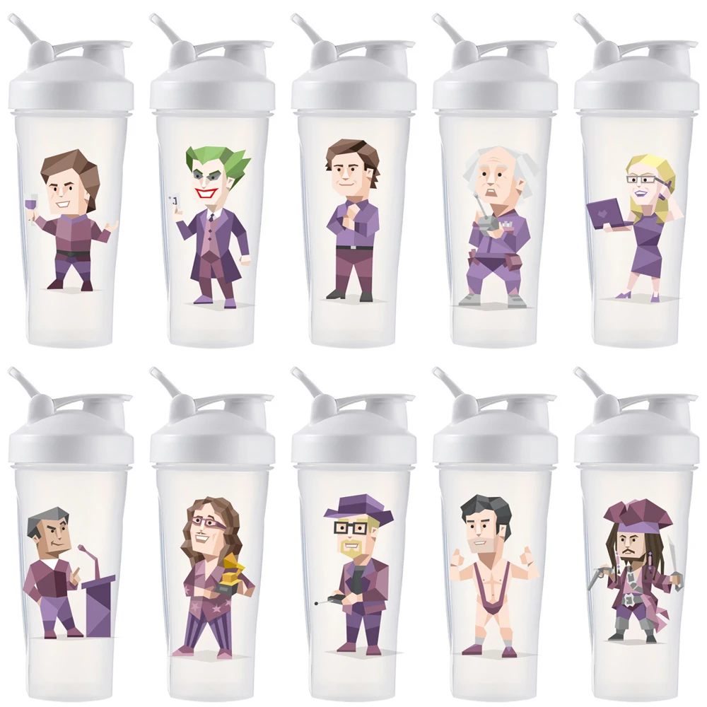 

600Ml Mbti Water Bottle 16Personalities ENTP Summer Protein Shakes for Powder Workout Gym Sport Mixing Transparent Cup Girl Gift