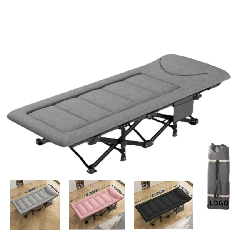 Modern Portable Folding Camping Bed for Adults Outdoor Activities Hiking Travel Bedroom Hospital Hotel Living Room Steel Frame