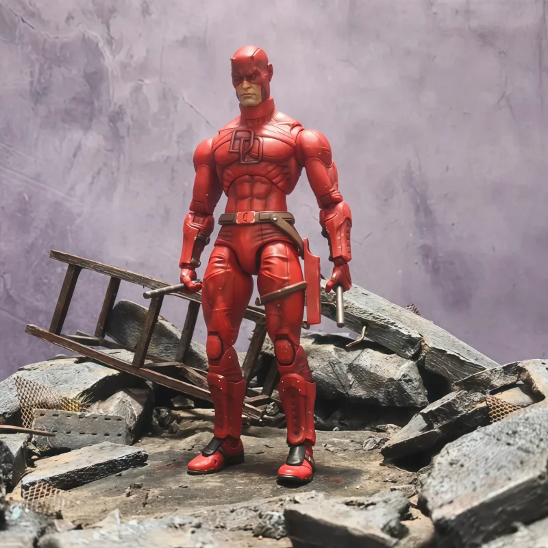 Fleftoys Murdock Action Figure Classic Red Shadowland Reborn Black Figurine Collection Modello Desktop Ornament Boy Regalo di Natale