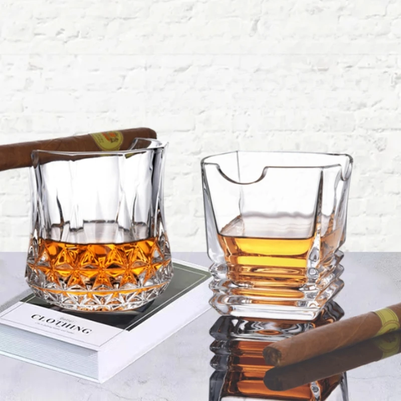 Whiskey Glass Cigar Holder Home Glass Bar Beer Glass Wine Glass High End Business Wine Glasses