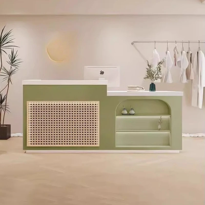 

Beauty Modern Reception Desks Display Restaurant Aesthetic Design Reception Desks Salon Shelves Escritorio Trendy Furniture