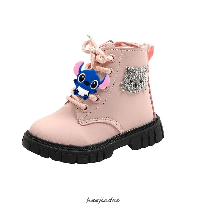 Stivali singoli per il tempo libero per bambini stivali corti Lilo e Stitch scarpe basse per bambini scarpe antiscivolo resistenti all\'usura per