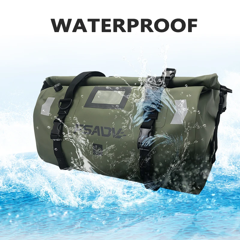Motorbike Luggage Backpack Carbon Black Motorcycle Waterproof TailBag 40L/66L Motorcycle Seat Bag Travel Outdoor Luggage Bag