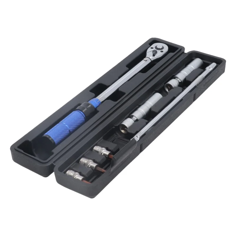 7Pcs Torsion Wrench 3/8 Inch Drive Click Torsion Wrench With 14mm 16mm Spark Plug Socket For Car Maintenance