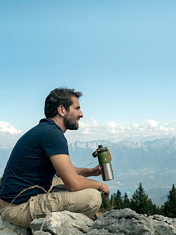 

SanTeco уличная спортивная большая емкость портативная бутылка для воды из нержавеющей стали изолированная кружка для офисных детей