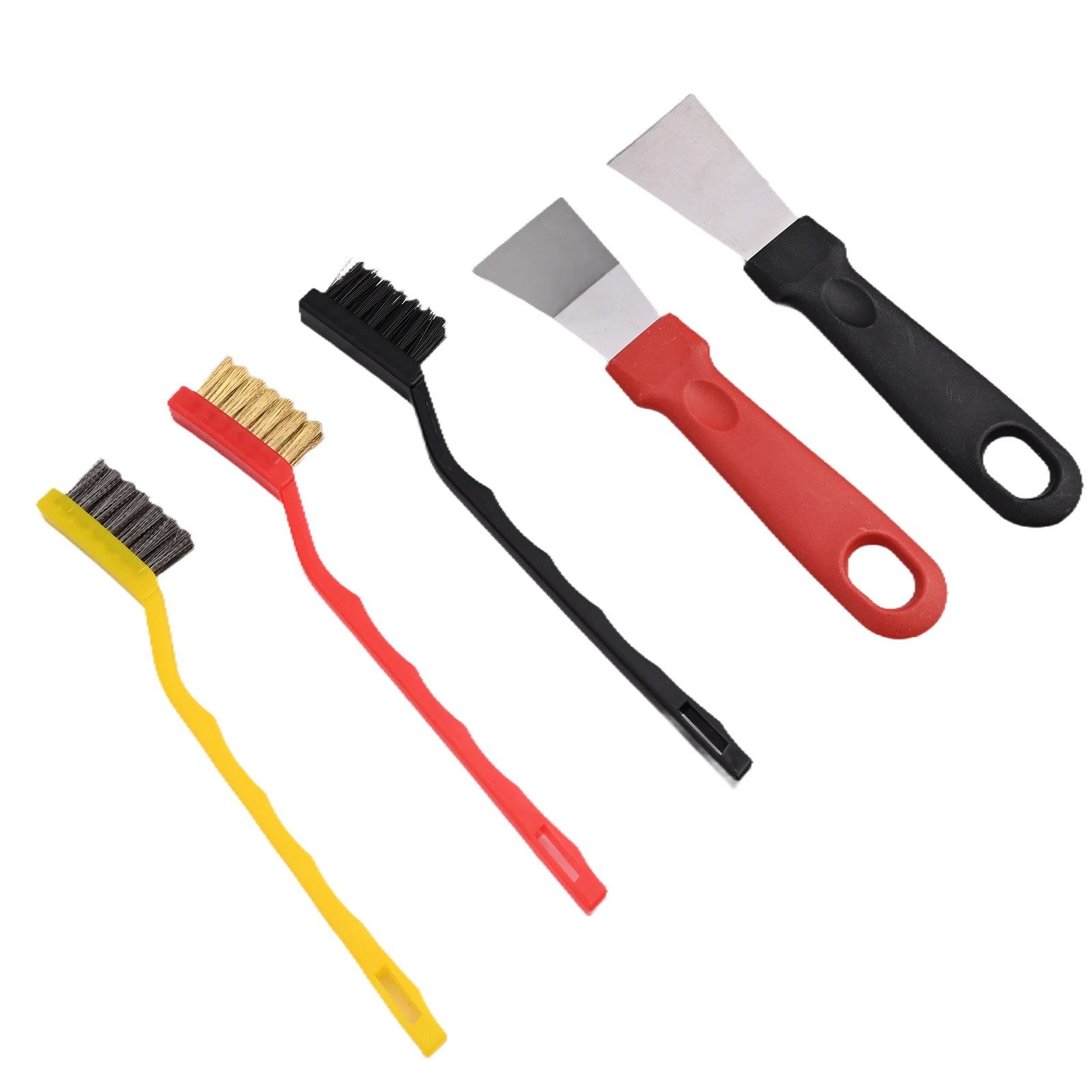 

Brass Wire Brush Putty Scraper Set Convenient Hanging Improved Cleaning Efficiency Long Plastic Handles Multi-purpose Use