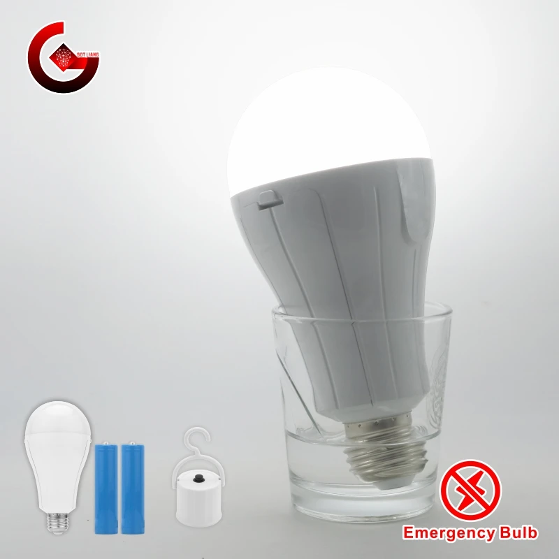 15w LED Emergency Light Bulb E27 1600mAh 85-265V Rechargeable Bulb for Home Power Failure Camping Tent Porch Garden Lamp