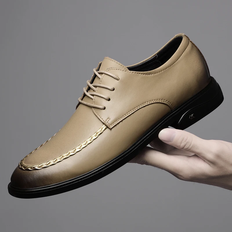 

Branded men's Oxford leather shoes, casual business, social shoes, wedding shoes, sizes 38-44