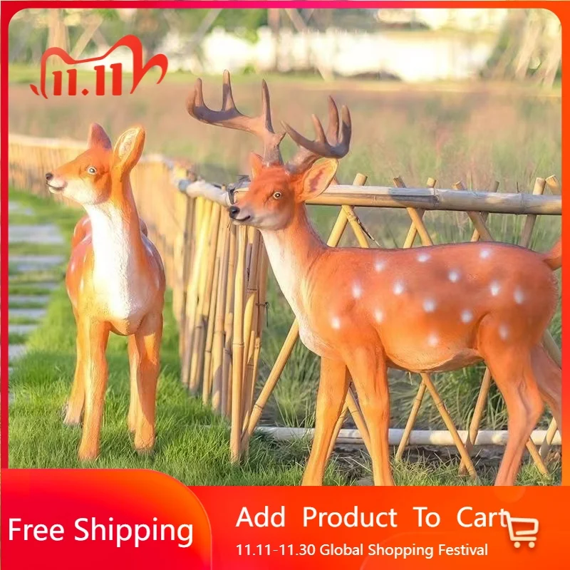 

Deer Animals Outdoor Light Landscaping Modern Display Luxury Designer Xenomorph Lighting Trendy Luce Giardino Garden Decorations