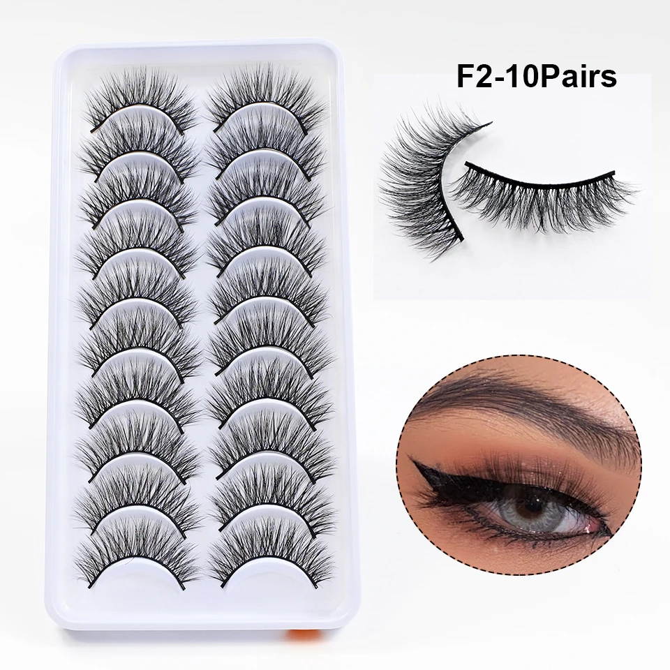 Handmade Natural Look Cílios, Wispy Lashes, Frete Grátis, 10 Pares, Suprimentos, Dropshipping