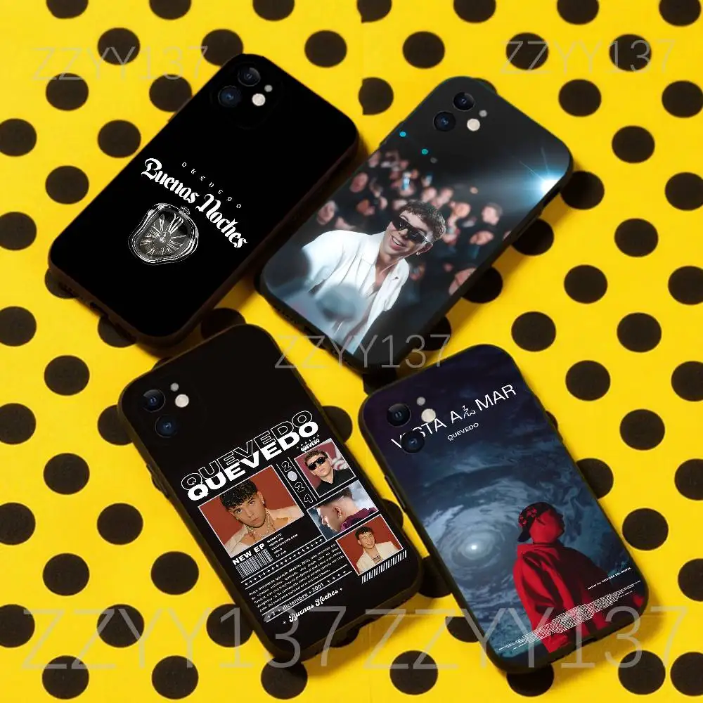 

Q-Quevedo Buenas Noches Phone Case For iPhone 17,16,15,14,13,12,11,Pro,Max,Plus,Air,X,XS,XR,SE,8,7,Mini,Soft Black Funda