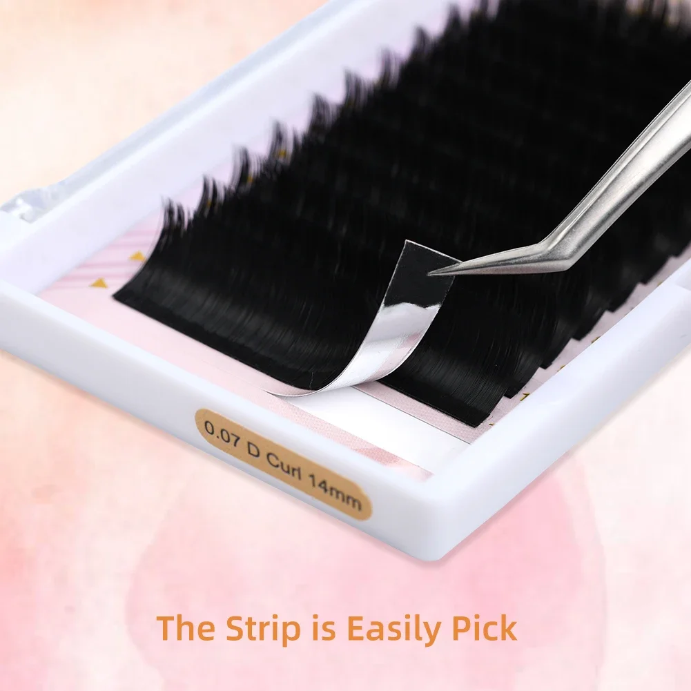 ARISON 8-18mm C/D Easy Fanning Eyelashes Extension Bloom Flare Eye Lash Russian Eyelash Extensions Volume Cilia Silk Lash