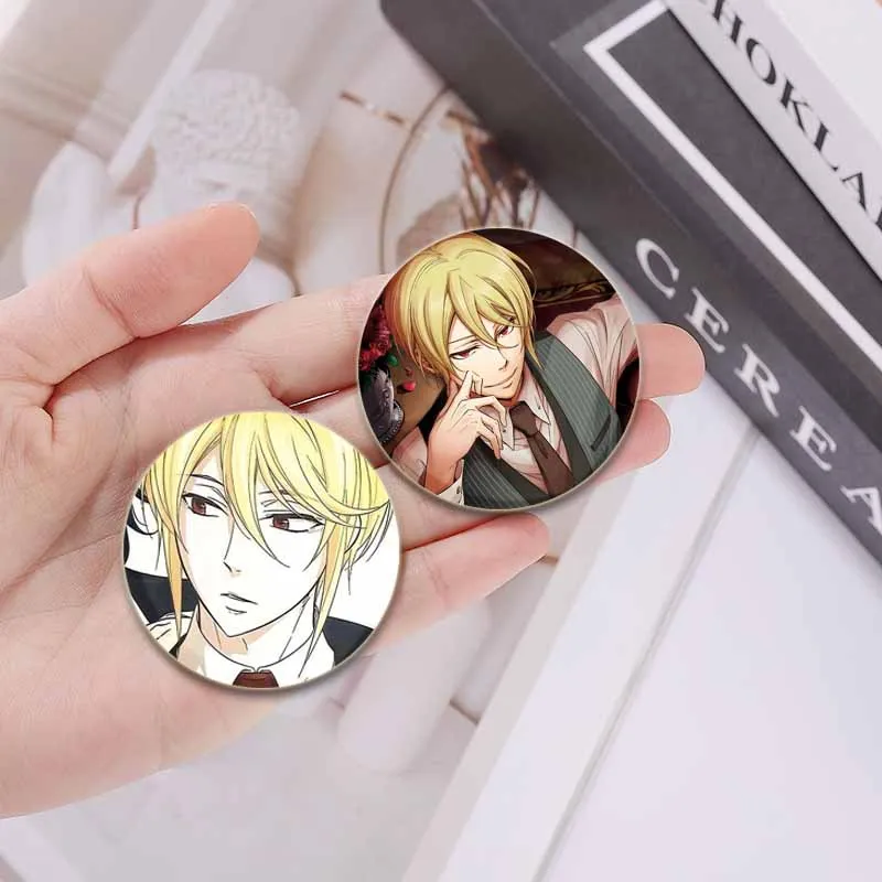 32mm Anime Moriarty The Patriot Round Pins Cartoon Brooches Badge for Backpack Clothes Bag Decoration Jewelry Accessories Gifts