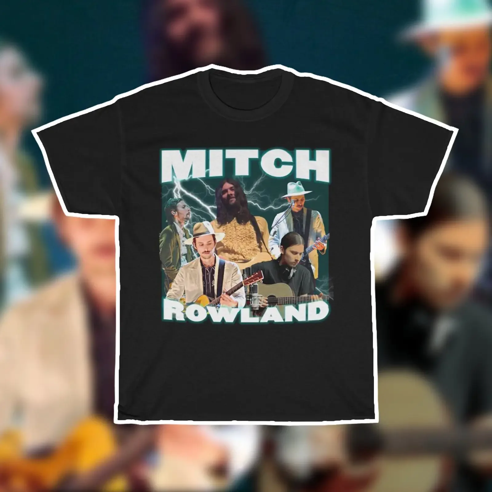 Mitch Rowland T Shirt RAP Hip hop Vintage Sarah Jones vintage Washed Stretched Casual streetwear designer clothes Soft