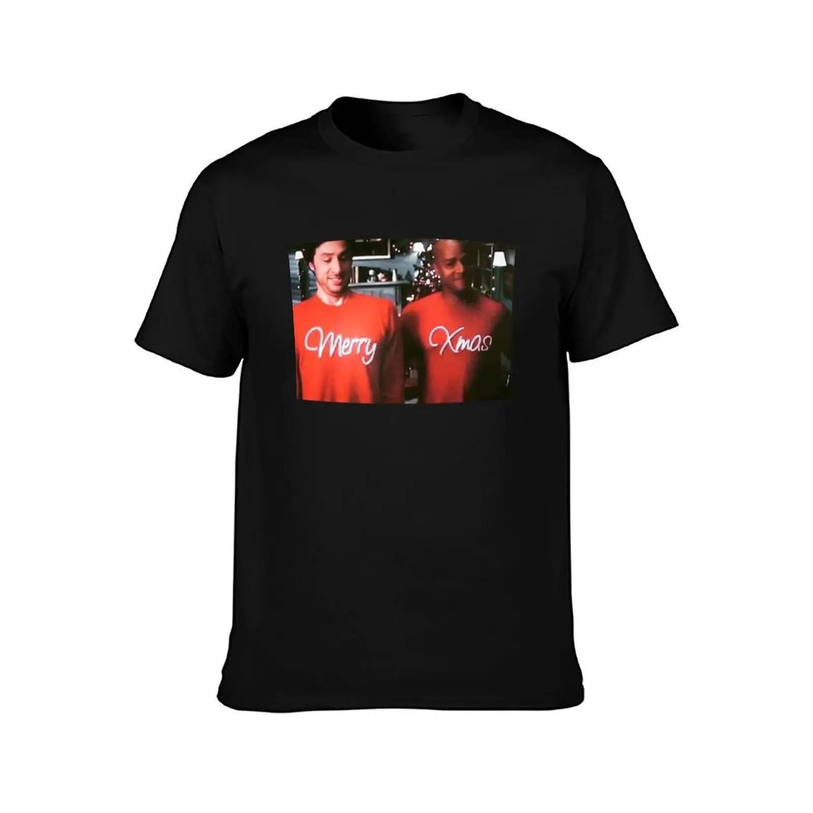 Merry Christmas Perry (Scrubs JK & Turk) T-Shirt Streetwear Print Tee Shirt T-Shirt