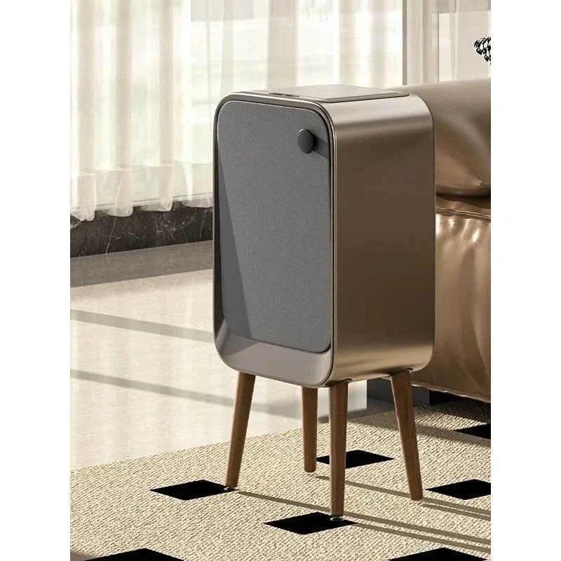 Intelligent induction trash can household living room high foot large automatic light luxury high value