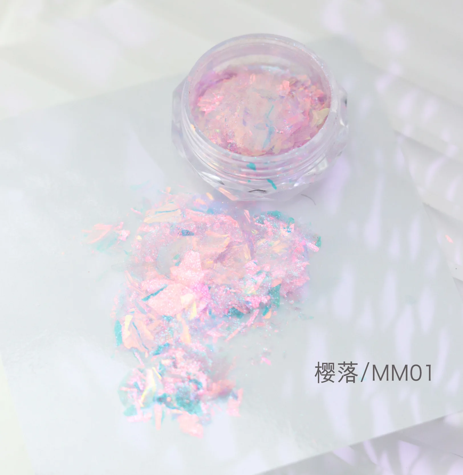 Dreamy Aurora Cloud Glitter – Iridescent Opal Powder, Fairy Snow Velvet Flakes, Lightweight Holographic Nail Art Decoration view 2