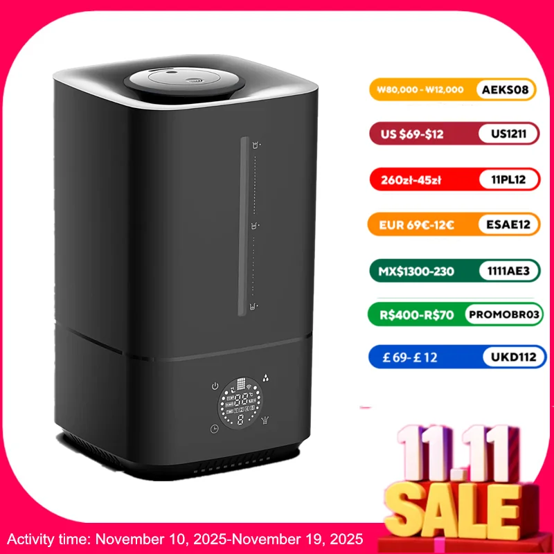 

6L Humidifier Intelligent Constant Humidity, Large Capacity And Quiet Design, Healthy Humidification, Multi-Functional Design