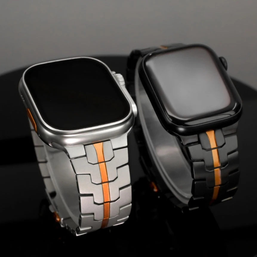 

Титановый металлический браслет для Apple Watch Ultra 3 2 49 мм, деловой ремешок для IWatch Series 11 10 9 8 7 6 5 4 SE 46 мм 45 мм 44 мм