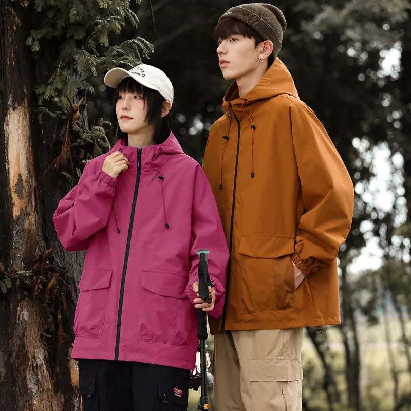 

Мужская ветровка для выступлений, осень-зима 2022, версия в университетском стиле, водонепроницаемая уличная одежда, полностью блоки ветра