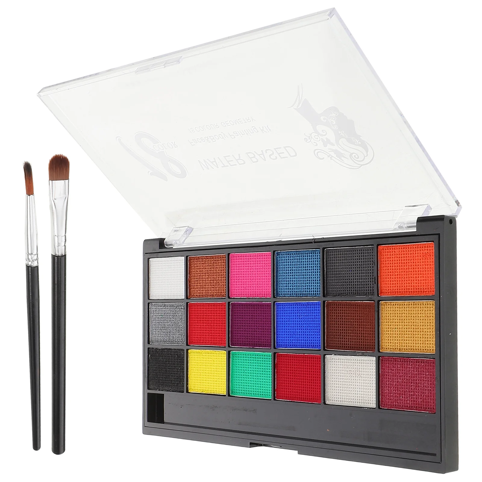 1 صندوق من مجموعة أدوات طلاء الوجه المائية للحفلات التنكرية ومكياج الجسم ومستلزمات طلاء الصباغ للمبتدئين والوجه البالغين