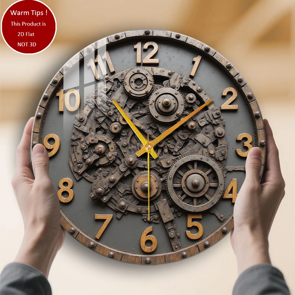 

Настенные часы из закаленного стекла, винтажный дизайн часов, подходящий для настенного декора или настольного дисплея в любом месте