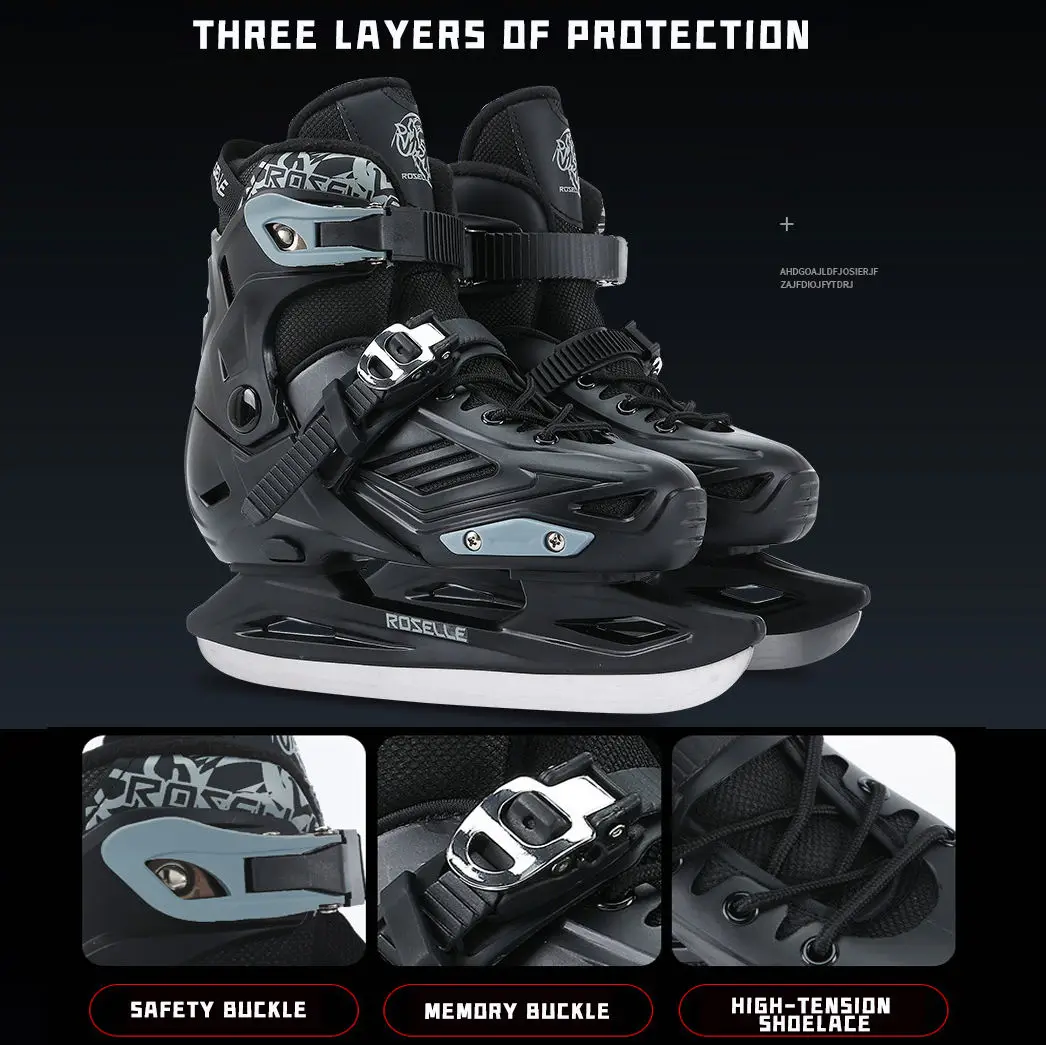 2027 Professional Figure Skates Beginners Warm Adjustable Ice Skating Men Women Children New Ice Class Breathable Memory