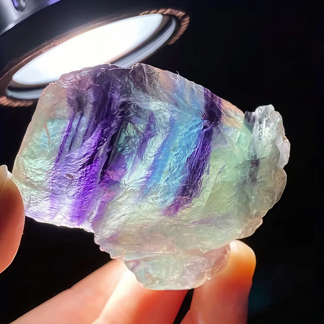 Minerales de fluorita de color natural de 0.11/0.22/0.44 lb, espécimen de mineral en bruto de forma irregular, piedra mineral decorativa para acuario, regalos