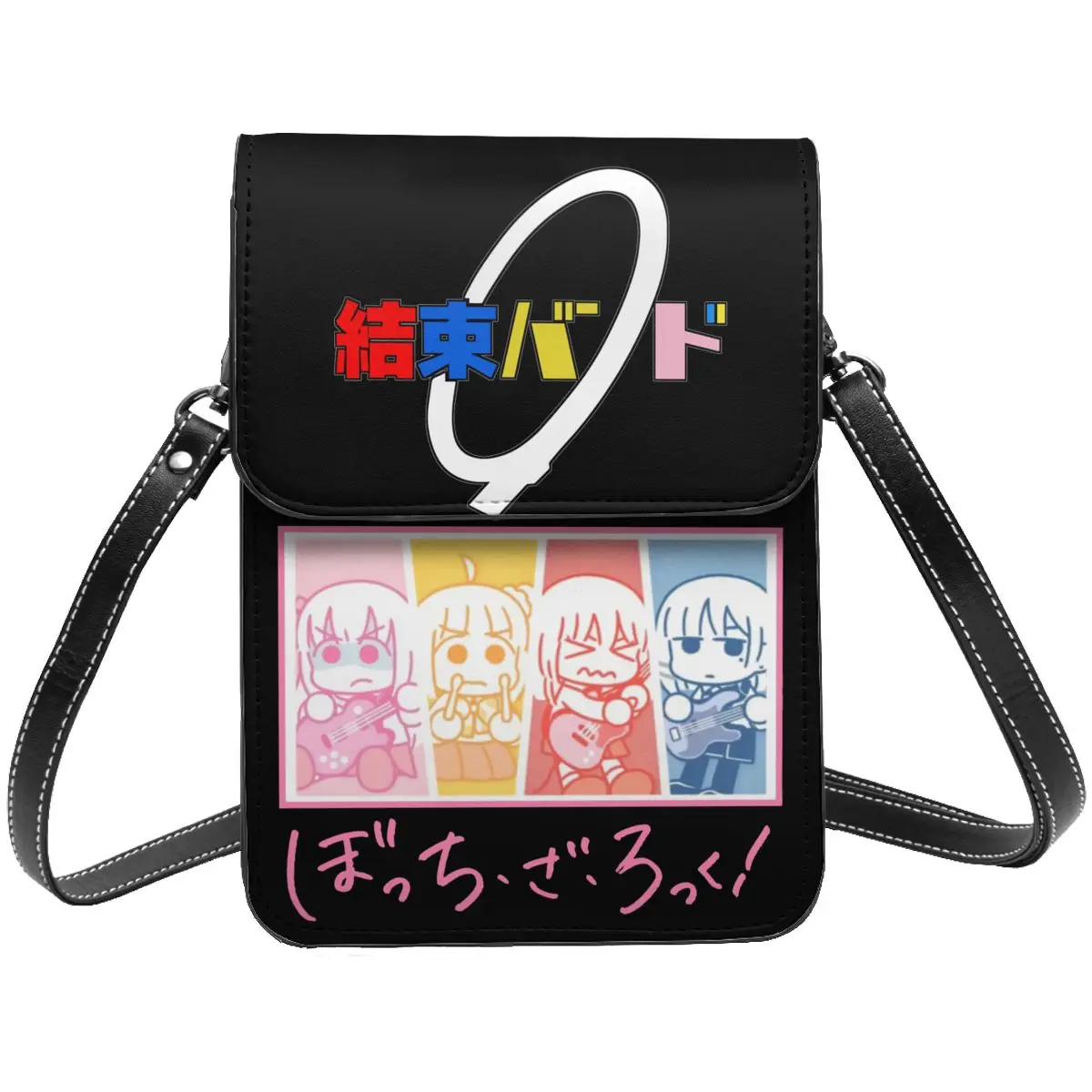 

Hitori Gotou - Bocchi рок кожаный кошелек для сотового телефона, аксессуары, стильная женская сумка через плечо, портативный держатель для карт