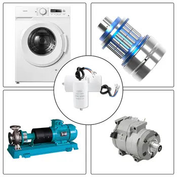 CBB65 AC Motor Kondansatörü Klima Kompresörü Başlangıç Kondansatörü 450VAC 5uF 20uF 25uF 30uF 35uF 40uF 45uF 50uF 60uF 70uF %5 6 best sales Hava kapasitörü - №4