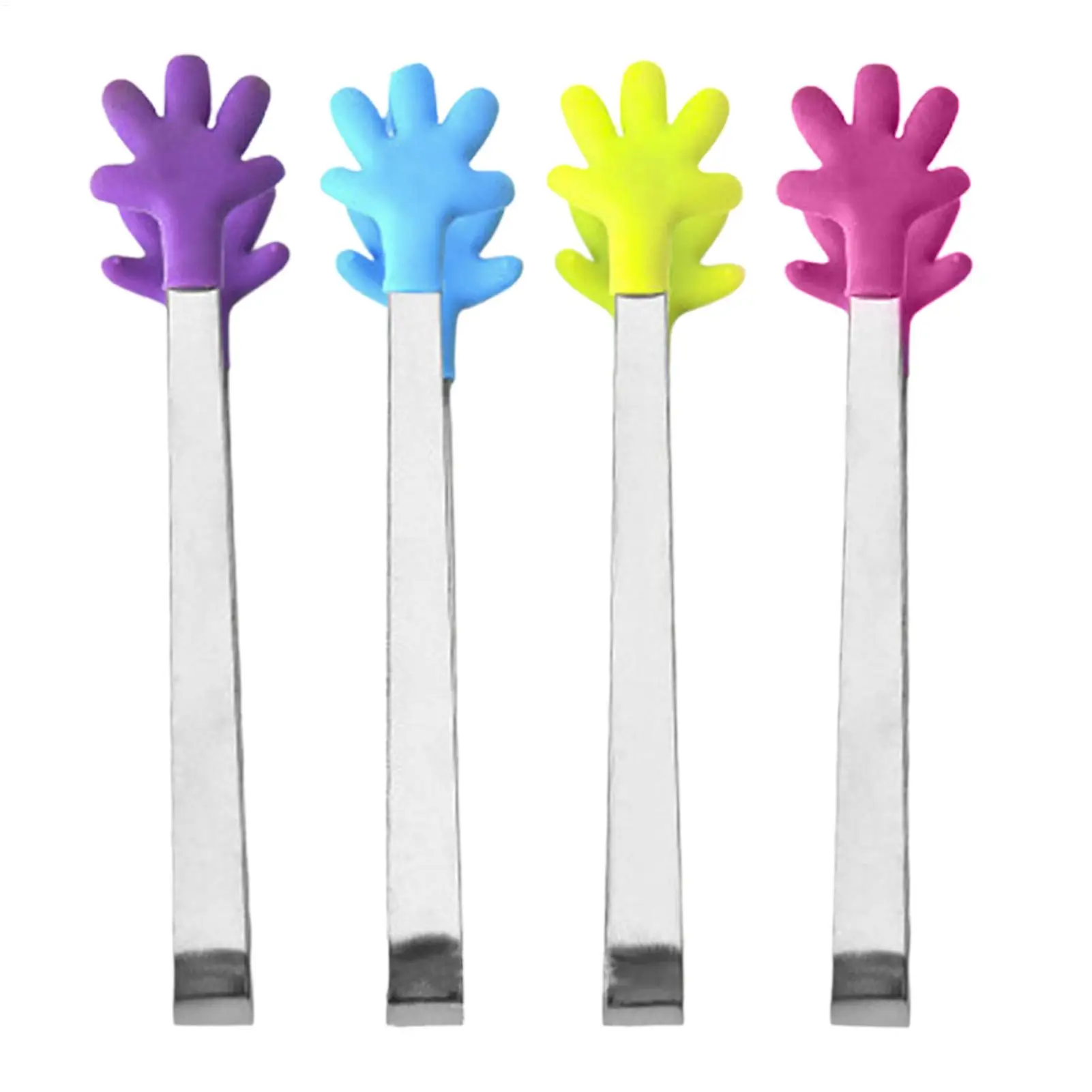 Palm Grip Stainless Steel Food Tongs Non-Stick & Precision Tips for Cooking Serving & Plating, Kitchen, BBQ & Coffee Bar