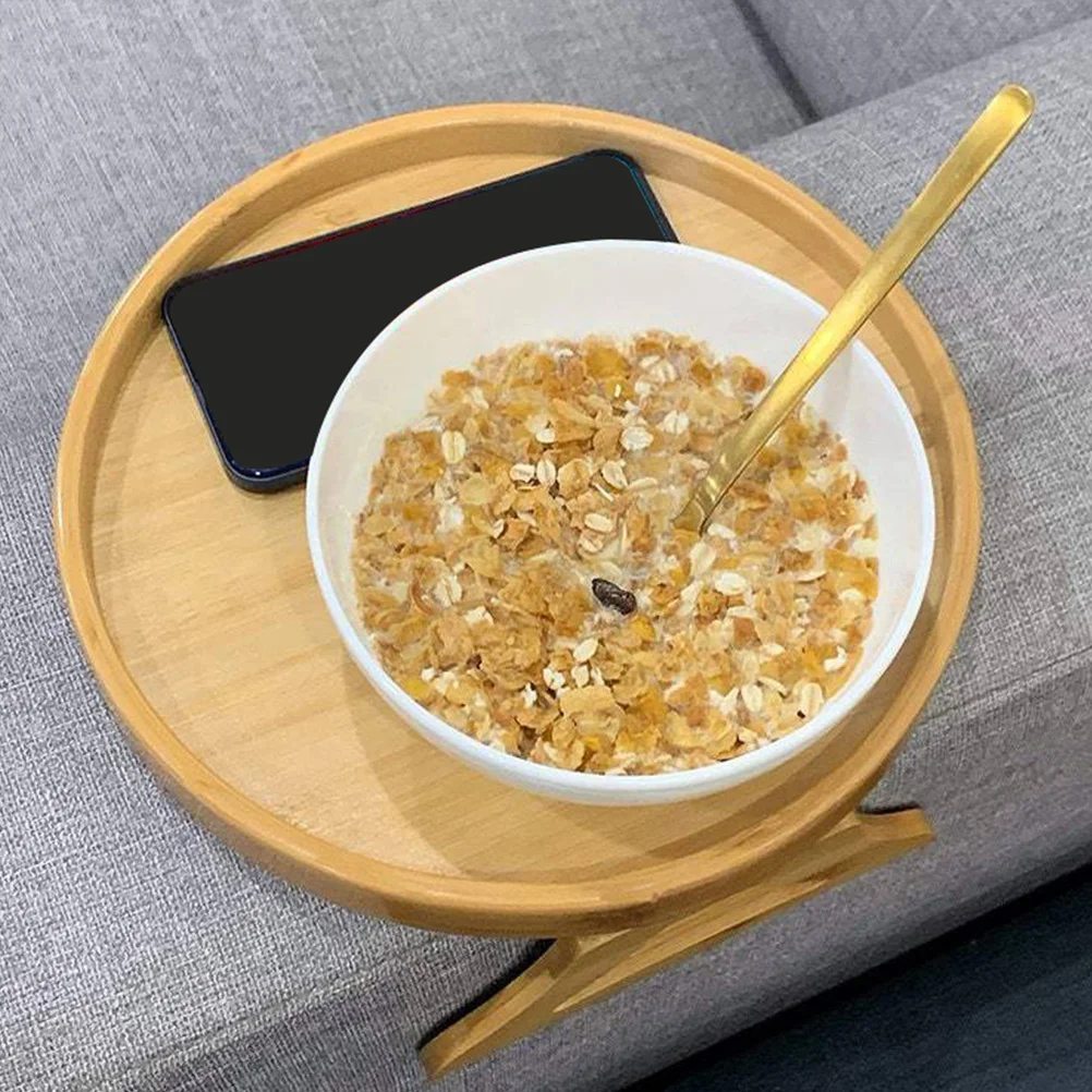 

Wooden Sofa Arm Clip Tray Foldable Couch Table Multifunctional Bed Snack Drinks Tray Portable Couch Arm Table Wooden Side Tables
