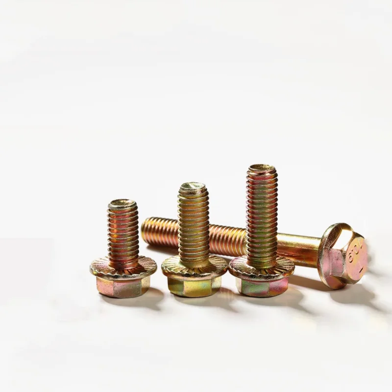 5-10PCS M6 M8 M10 M12 Grade 10.9 Flange Screw Anti-skid Bolt High-strength Enlarged Hexagon Screw with Gasket #3