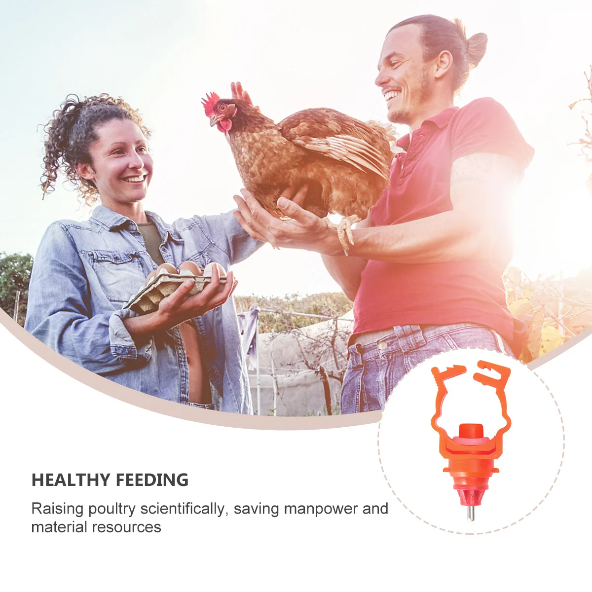 

6 pcs Clip Chicken Water Feeder Chicken Water Feeder Automatic Automatic Poultry Drinker For Duck Broiler Quail Game Birds Farm