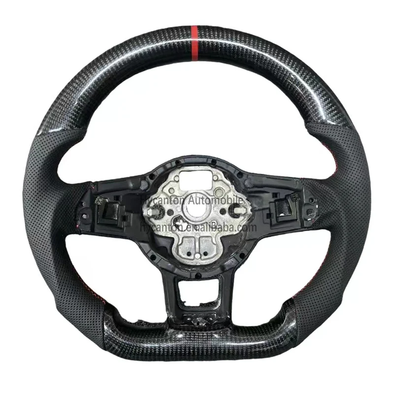 

Высококачественный оптовый кожаный руль из углеродного волокна для VW Golf R GTI руль из углеродного волокна