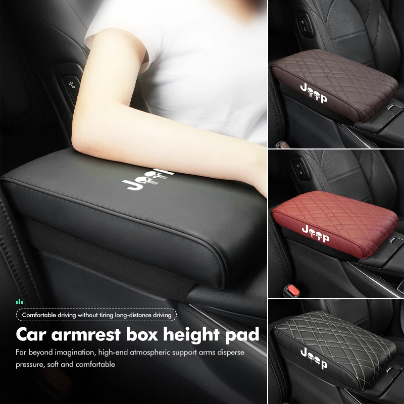 Car Armrest Mat Center Console Protection Cushion Hight Pad For Jeep Patriot Renegade Wrangler JK JL Liberty Trailhawk