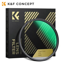 K&F Concept Nano-X True Color CPL Filter 49mm 58mm 67mm 72mm 77mm 82mm Polarizer Filter Eliminate Glare Reject Partial Yellowing