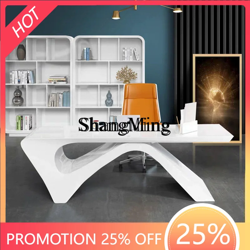 

FG simple fashion boss table creative desk supervisor table light luxury modern manicure consulting table president desk