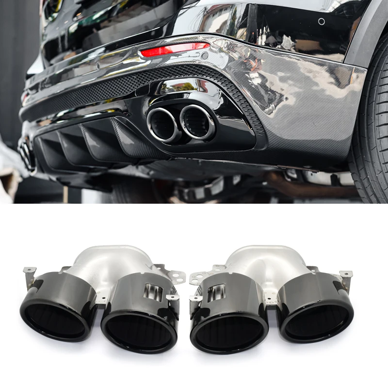 Auto Schalldämpfer Auspuff Tipps Rohr Für Mercedes Benz GLB X247 GLB220 GLB250 GLB35 GLB45 AMG Umrüstung 2020 + Endrohr Düse Tuning